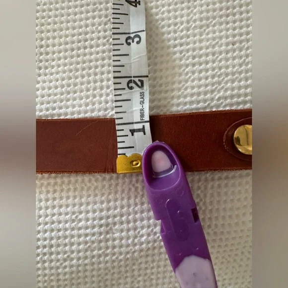 Women’s INIFINITY tan and gold leather belt size 36 - Picture 10 of 12